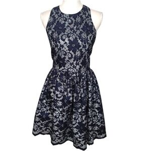 New Lord & Taylor Design Lab Women’s Navy Blue Sparkly Dress Size Large NWT